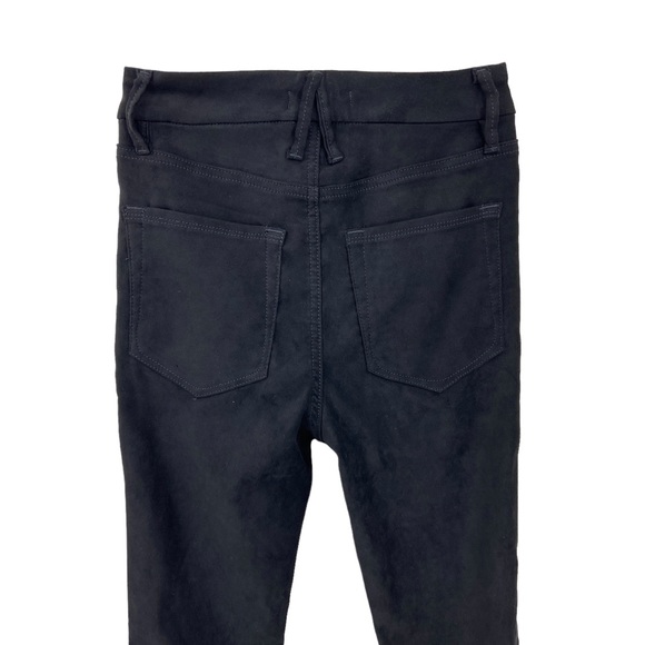 GOOD AMERICAN Pants Good Legs Faux Suede Black - Picture 5 of 8